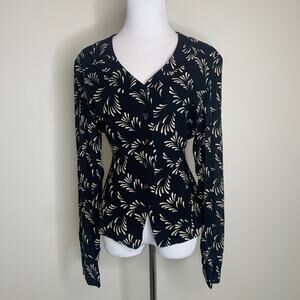 Dana Buchman Black Cream Patterned Blazer Evening Jacket Sz 10